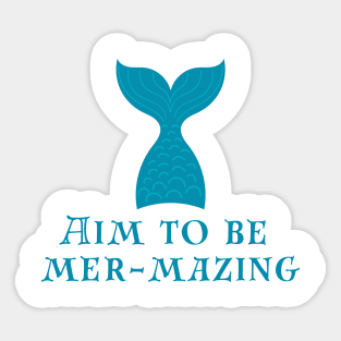 Mermaid club quote cute ocean graphic Sticker